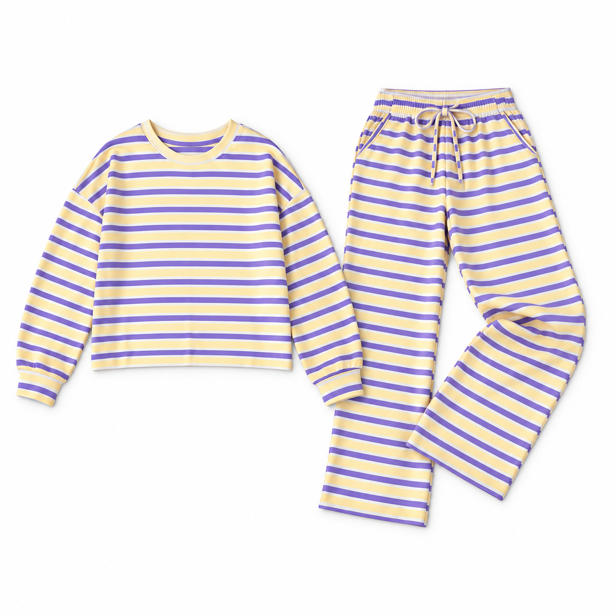 Fall Striped Set PREORDER (yellow, purple, white)