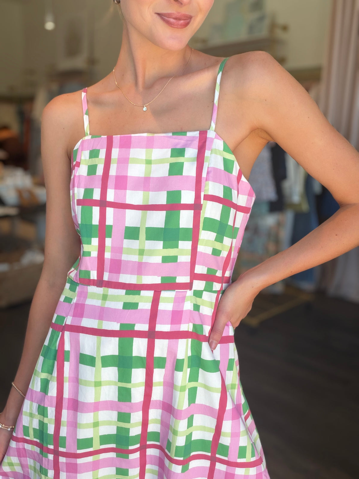 Plaid Fringe Dress