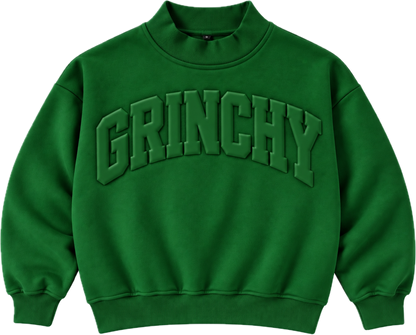 Grinchy Cozy Mockneck Sweatshirt Mom + Me in Green (PREORDER)