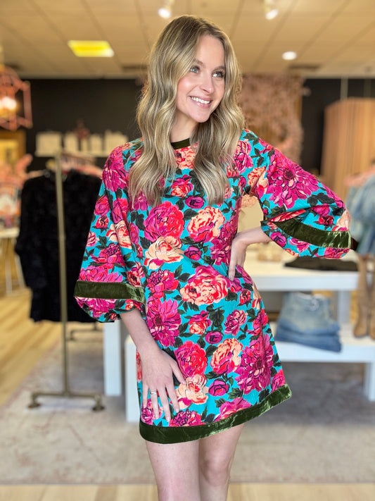 Elizabeth James London Dress in Vintage Roses