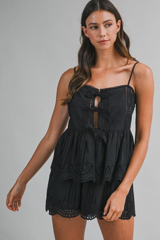 Lace Eyelet Detail Set