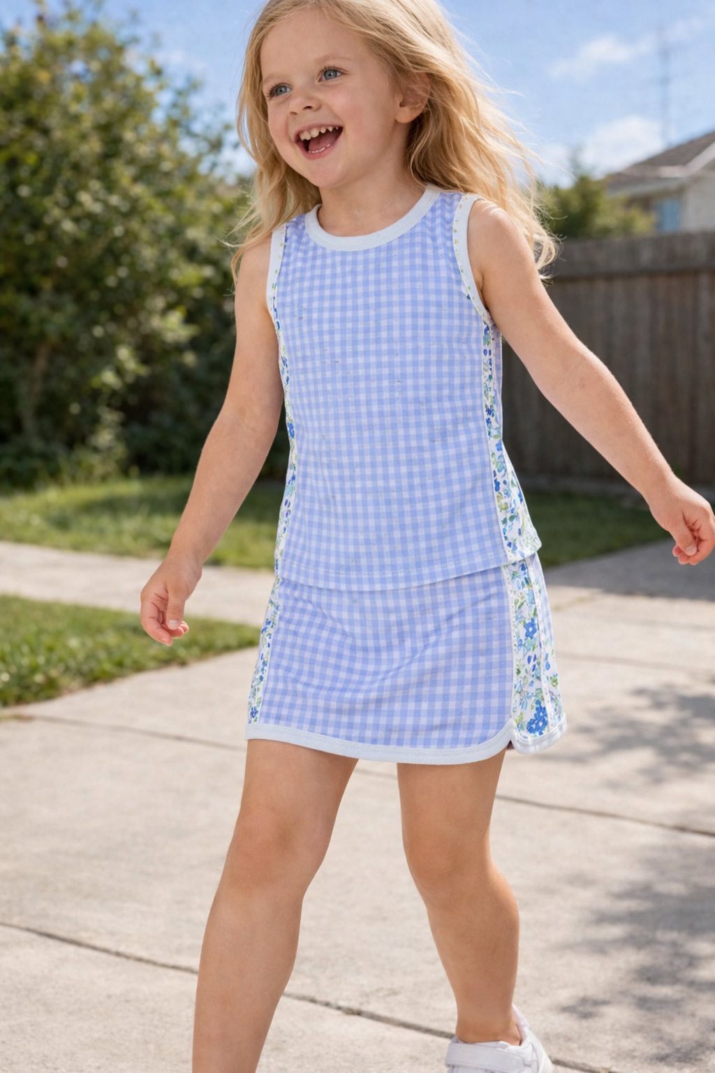 Stripe Side Skort Set