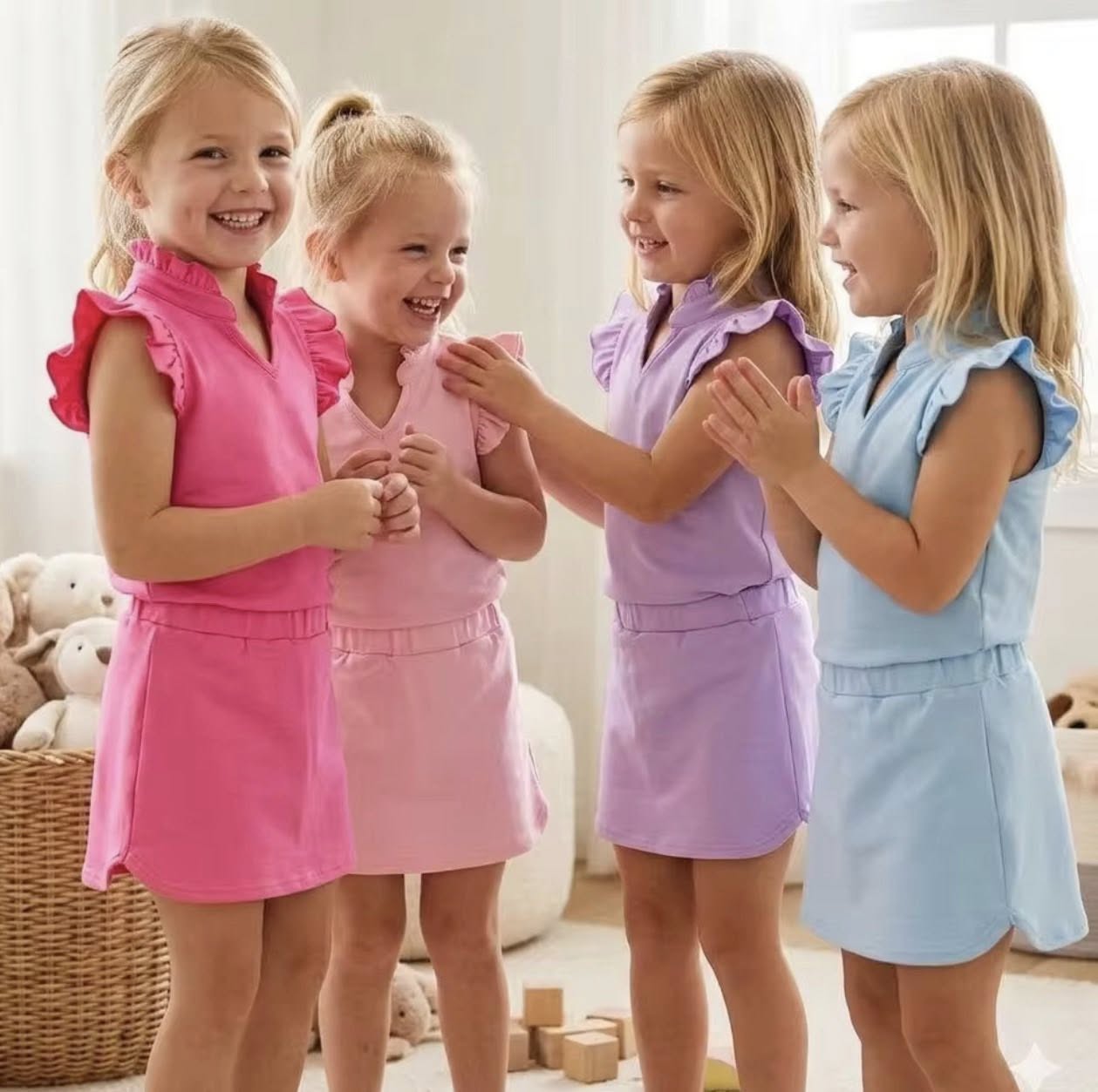 Kids Ruffle Skort Set