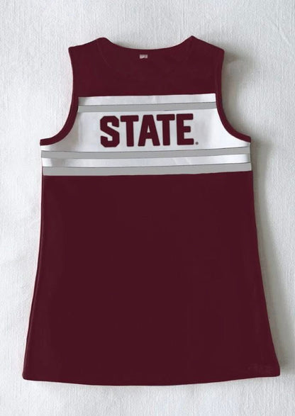 Scarlet and Gold NCAA Cheer Dress