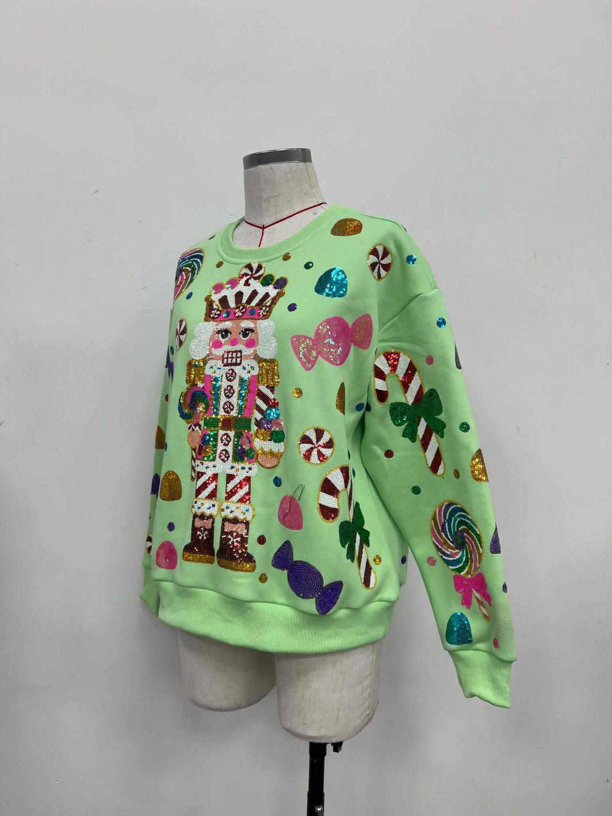 Christmas Sequin Candyland Nutcracker Sweatshirt Mom + Me (PREORDER)