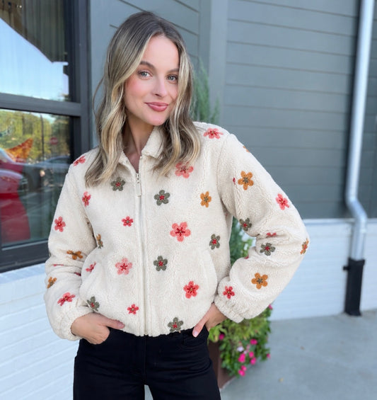 Floral Sherpa Jacket