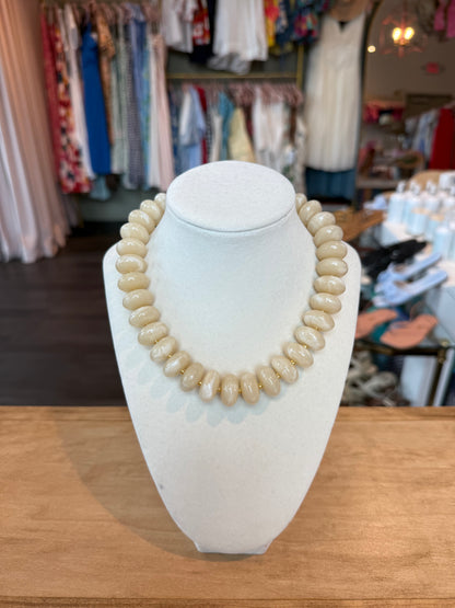 Colorful Beaded Layering Necklace in Beige