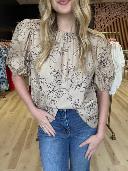 Printed Woven Top