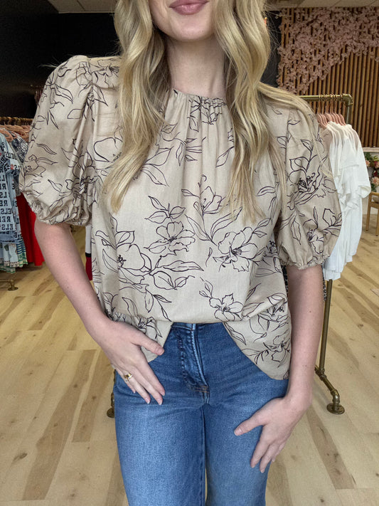 Printed Woven Top