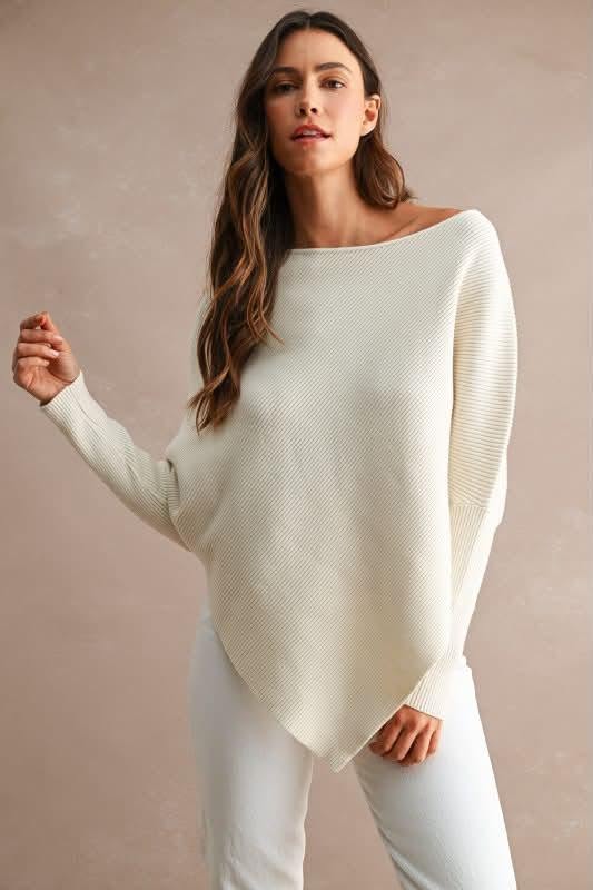 Dolman Sweater Top in Ivory (preorder)