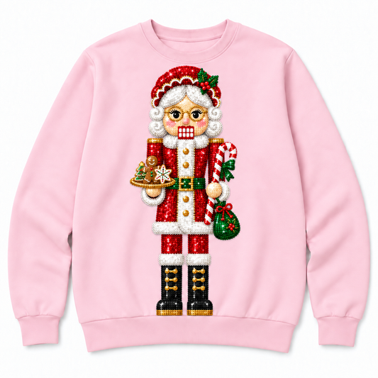 Christmas Sequin Mrs. Clause Nutcracker Sweatshirt (PREORDER)