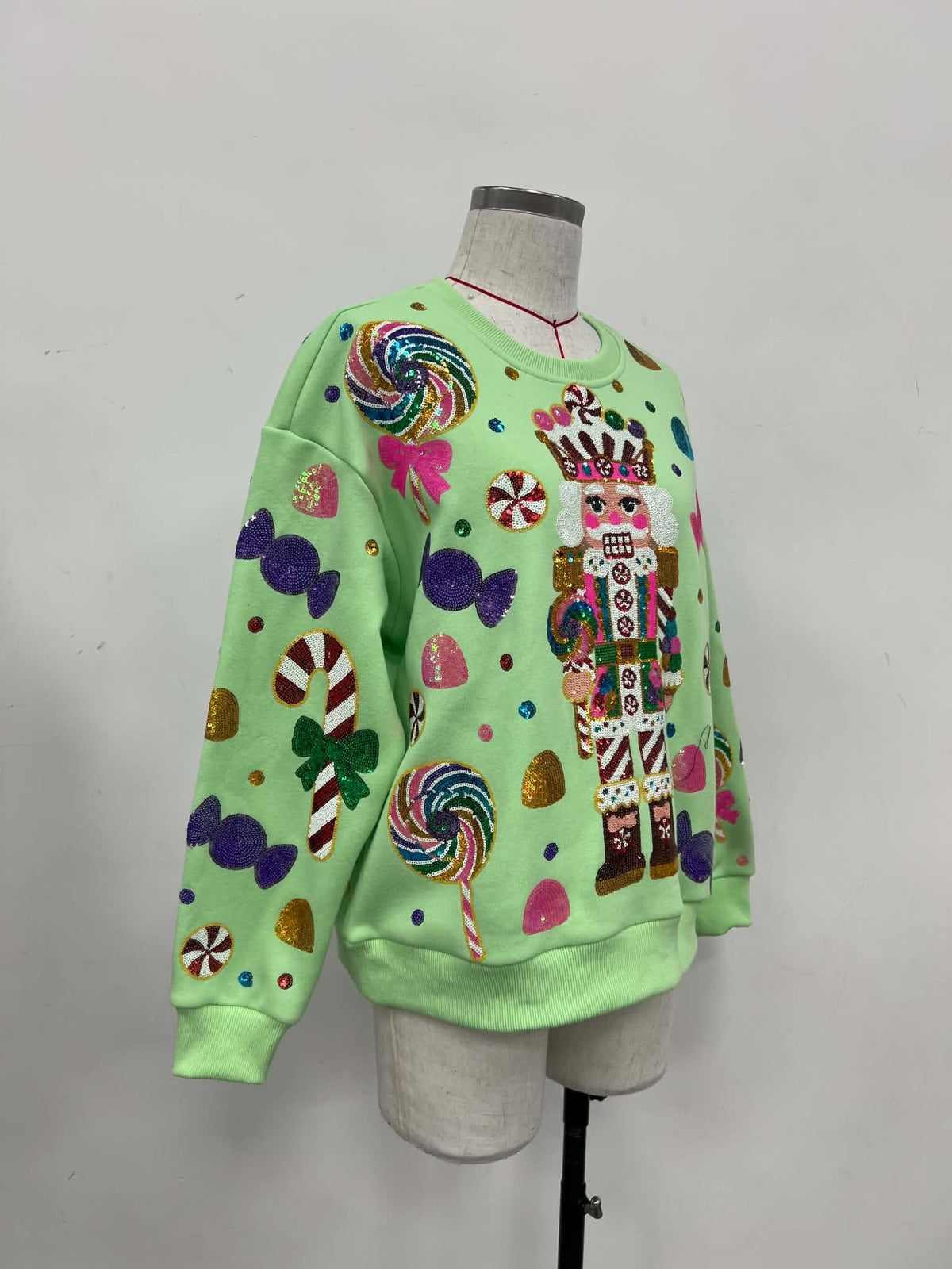 Christmas Sequin Candyland Nutcracker Sweatshirt Mom + Me (PREORDER)