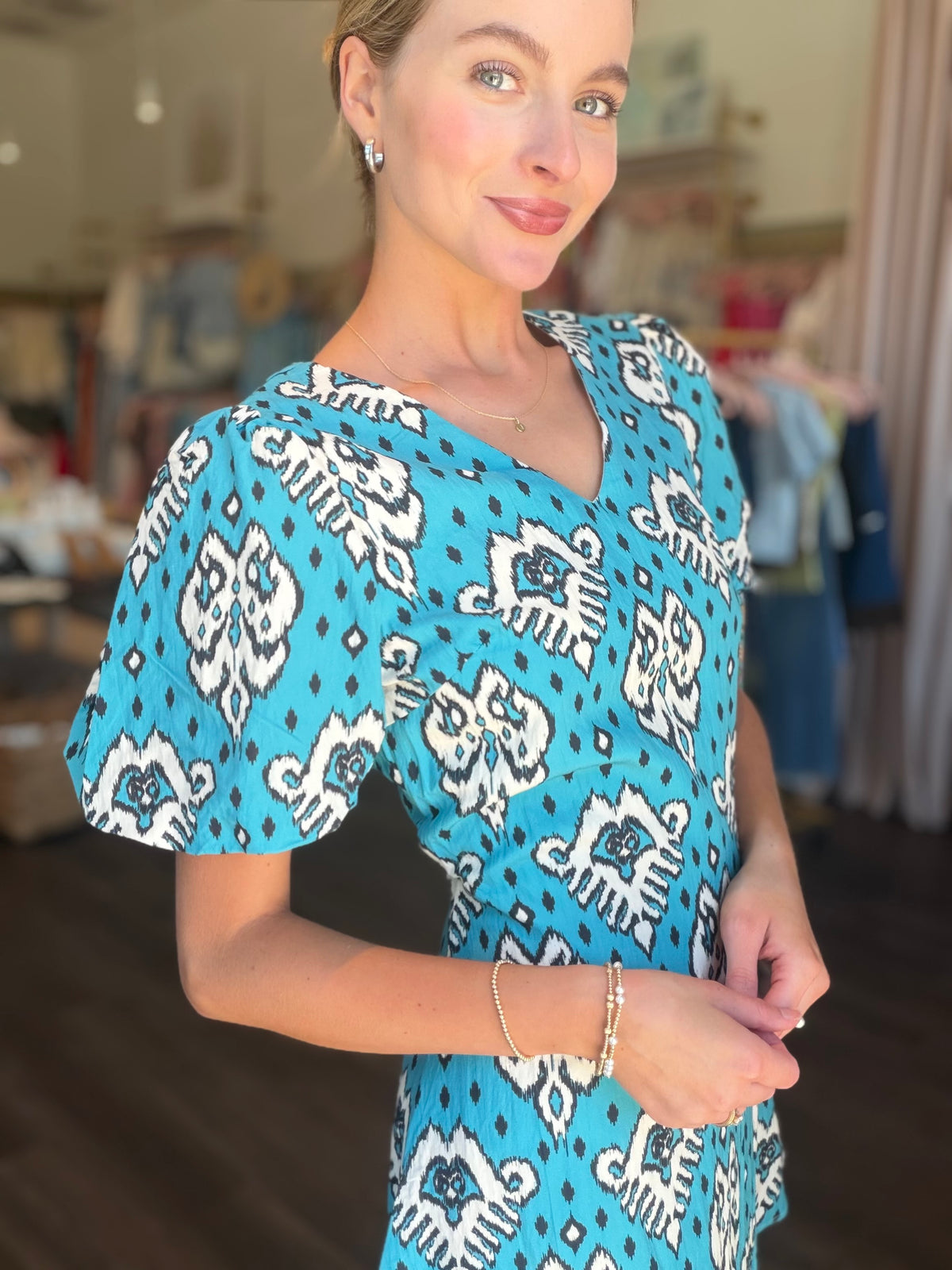 Teal Ikat Mini