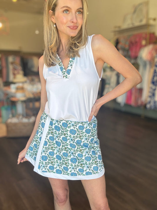 Smith and Quinn Bryce Polo in White/Seasalt Flora