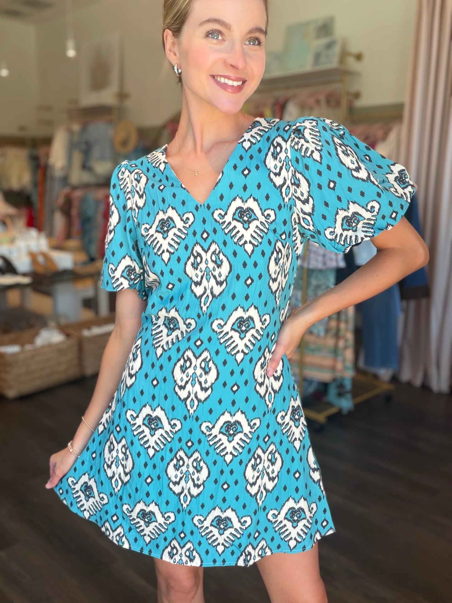 Teal Ikat Mini