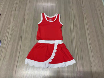 Scallop Detail Skort Set (multiple colors)