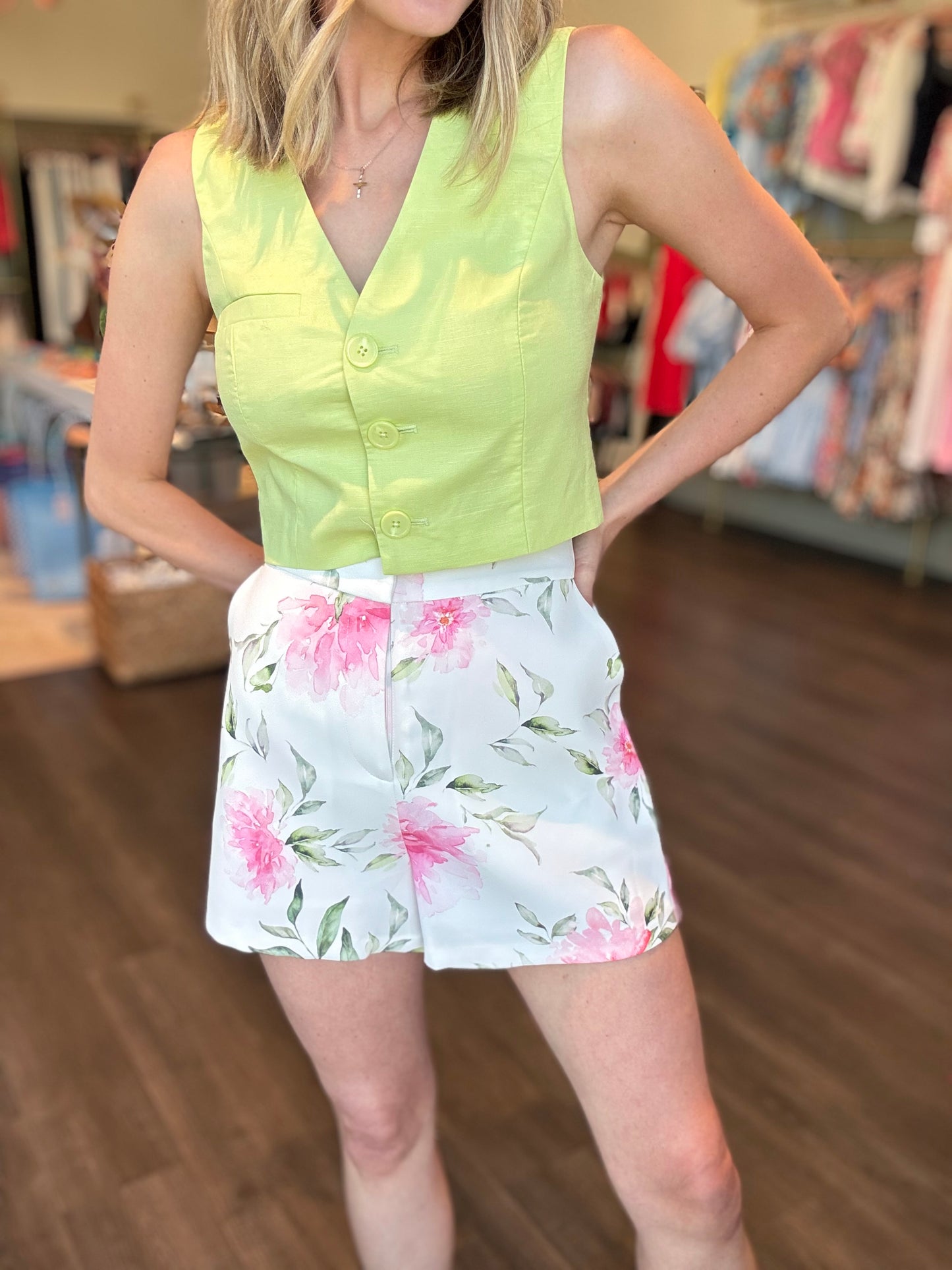 Rose Print Short