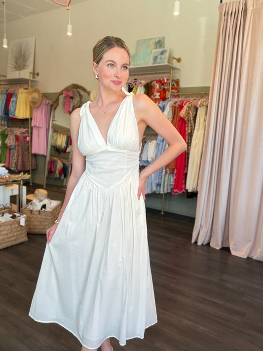 Biarritz Cotton Corset Waist Dress