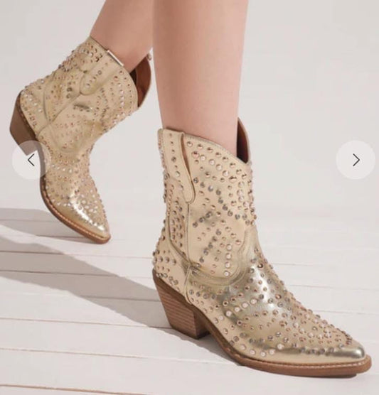 Gold Studded Boot