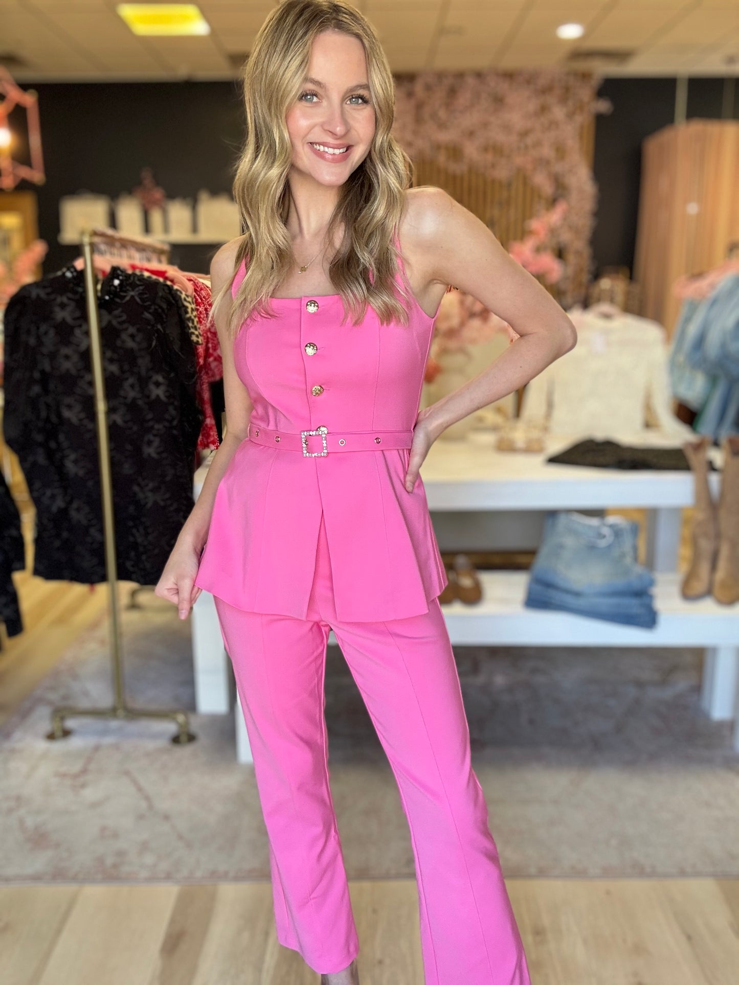 SEDGE Isabella Top in Pink Punch