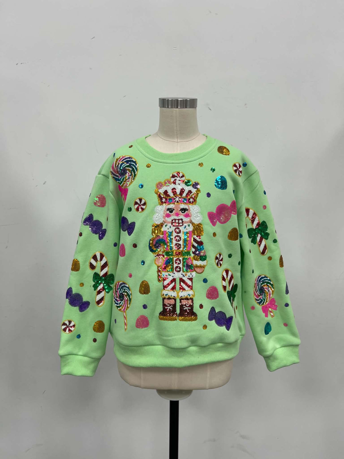 Christmas Sequin Candyland Nutcracker Sweatshirt Mom + Me (PREORDER)
