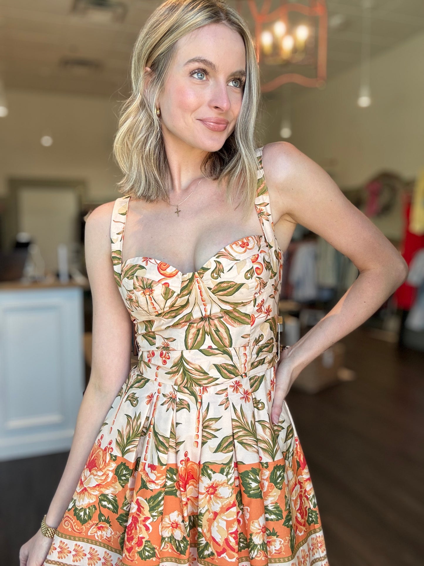 Hayden Floral Tie Waist Mini Dress