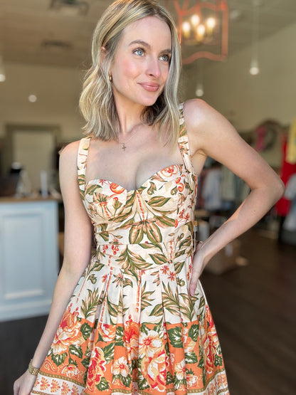 Hayden Floral Tie Waist Mini Dress