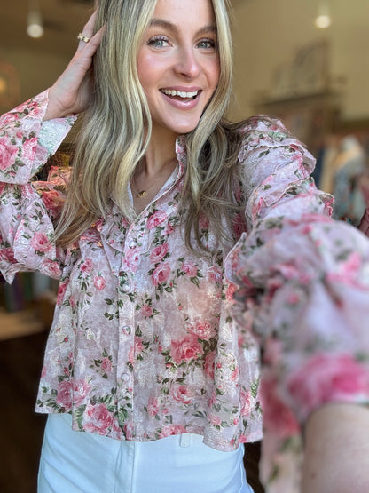Dana Floral Ruffled Blouse