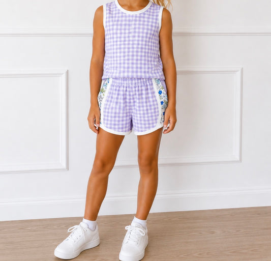 Girls Top + Shorts Set (multiple prints)