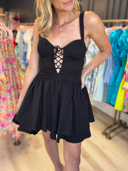 Black Corset Mini Dress