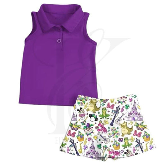 Mardi Gras Purple Mom + Me Top/Set (preorder)