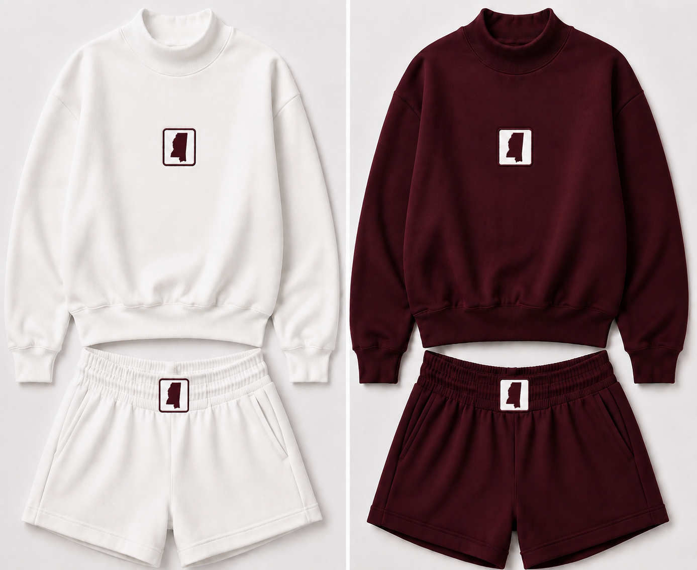 Mississippi Maroon Mock Neck (PREORDER)