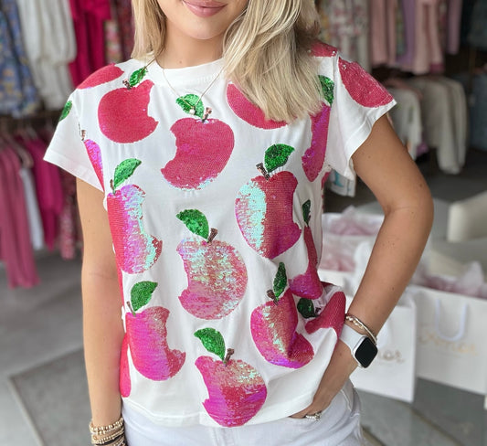 Queen of Sparkles Scattered Apple Tee