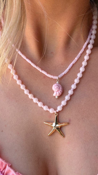 Pink Starfish Necklace