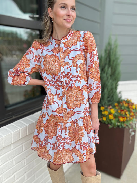 Siany Floral Yamila Ruffle Mini Dress