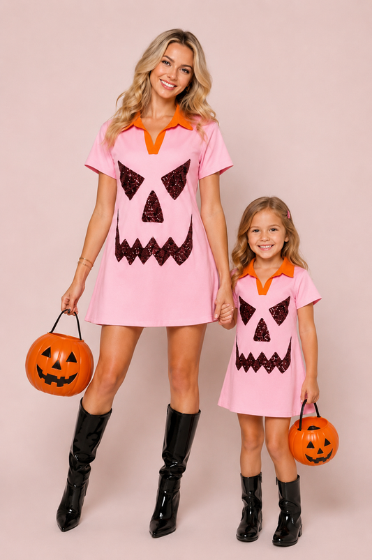 Sequin Pumpkin Dress Mom + Me PREORDER