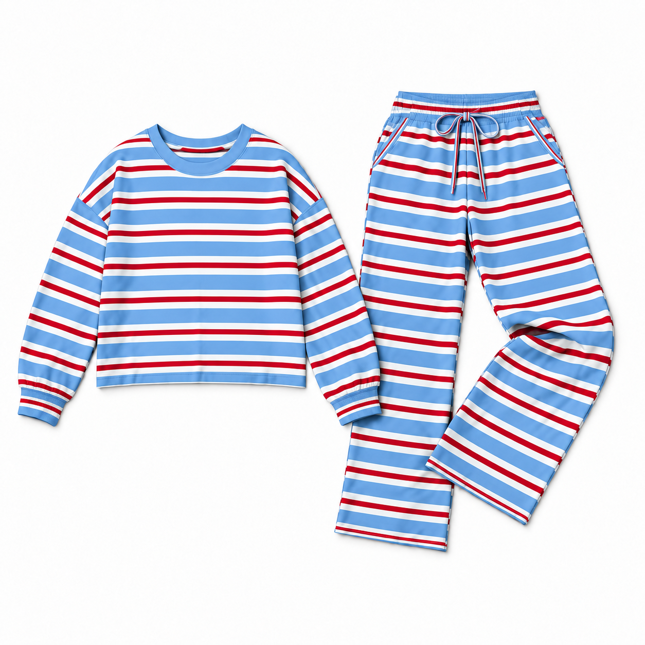 Fall Striped Set PREORDER (blue,red,white)