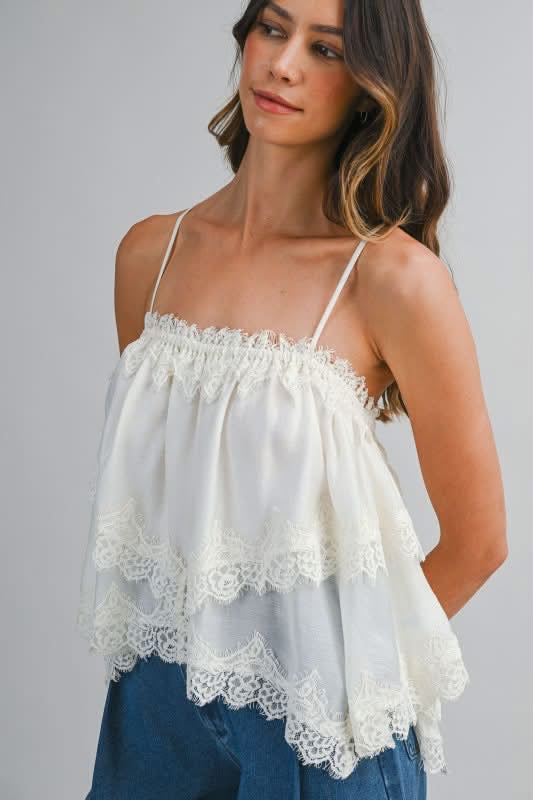 Lace Trim Blouse