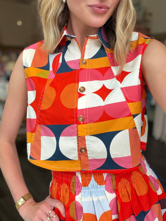 Project Adamo Giana Shirt in Red Orange