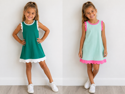 Scallop Detail Dress (multiple colors)