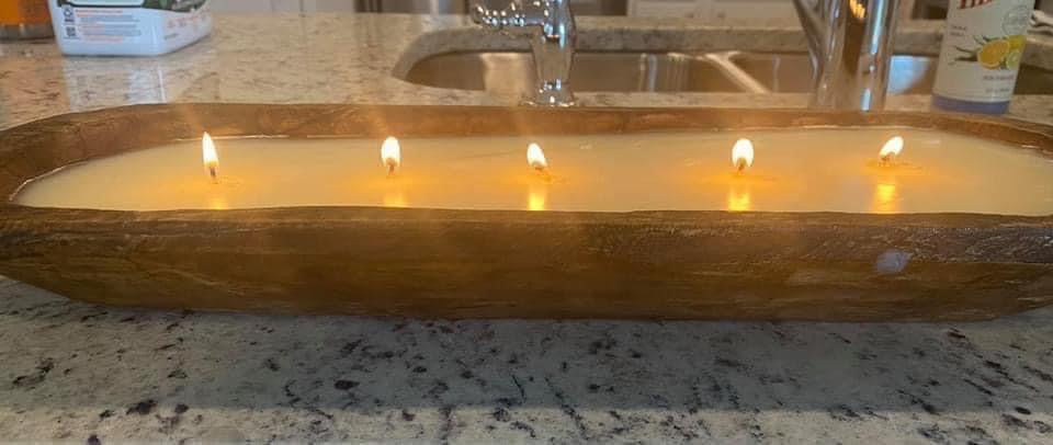 Dough Bowl Christmas Candle