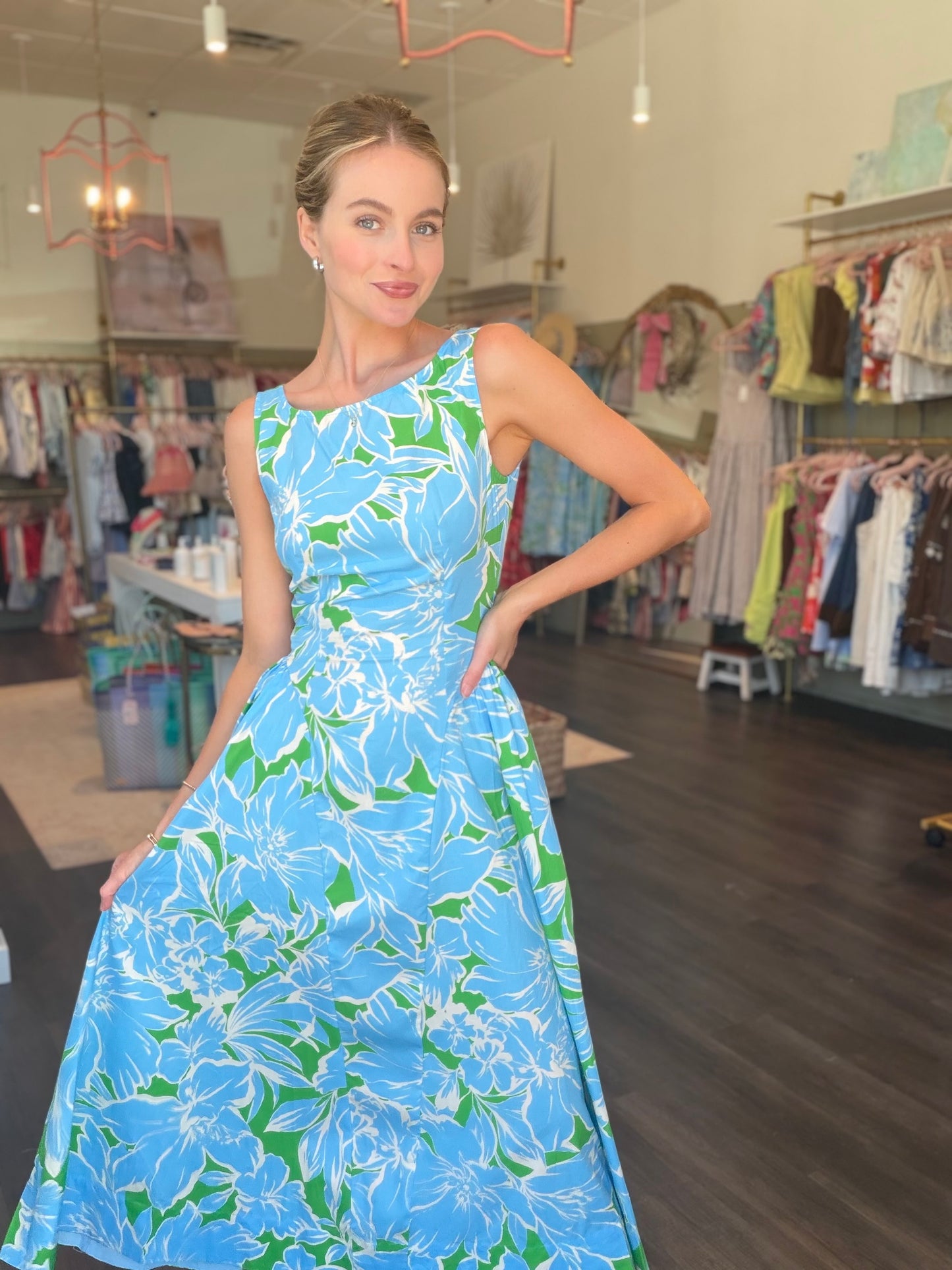 Floral Print Sleeveless Dress