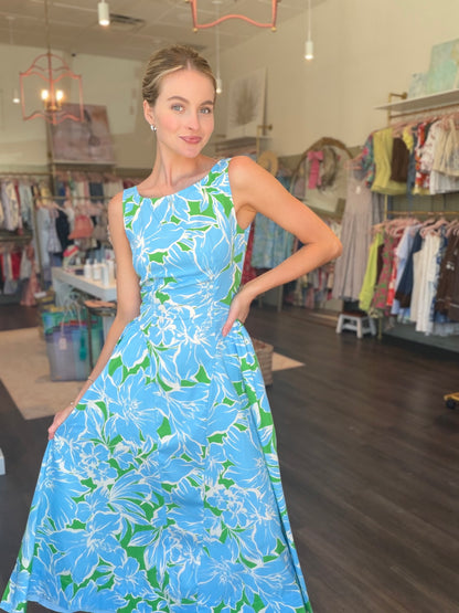Floral Print Sleeveless Dress