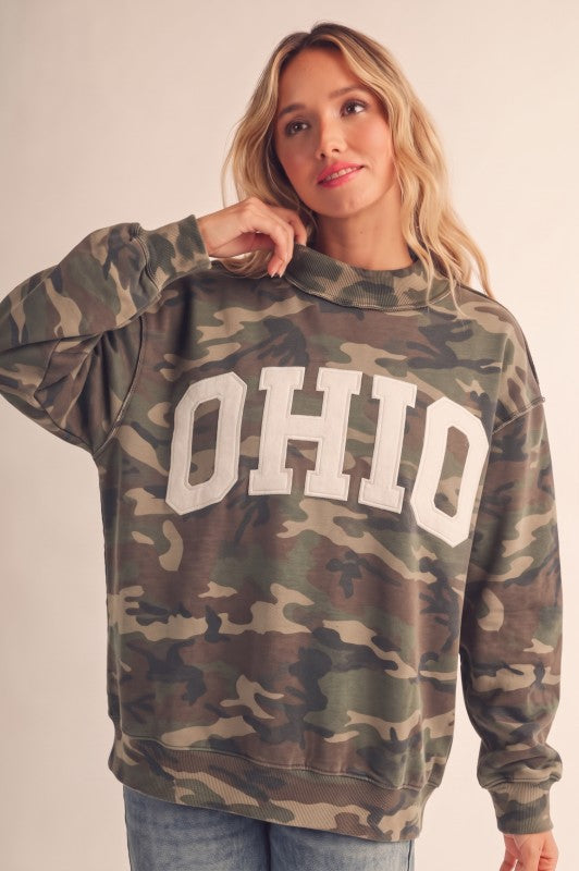 OHIO CAMO MOCKNECK PULLOVER (PREORDER)