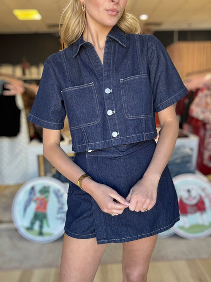 Denim Skort Set