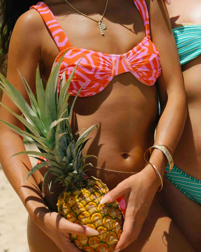 Honey Swim Ruched Underwire Top in Paloma