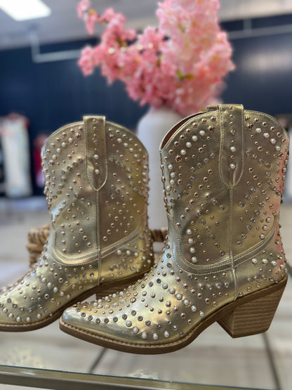 Gold Studded Boot