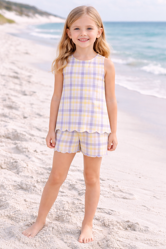 Sleeveless Scallop Kid Set (preorder)