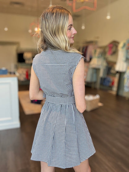 Norah Gingham Belted Dress