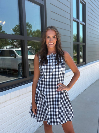 Vintage Gingham Mini Dress